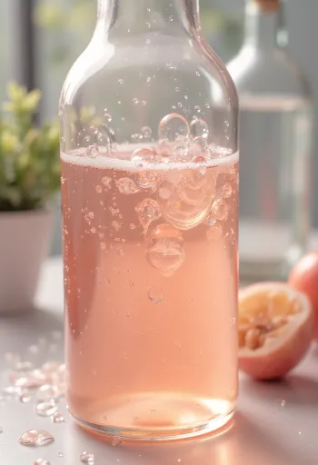 Vinagre de vinho em taça de vidro, rodeado de uvas tintas e brancas, mosto e mãe do vinagre