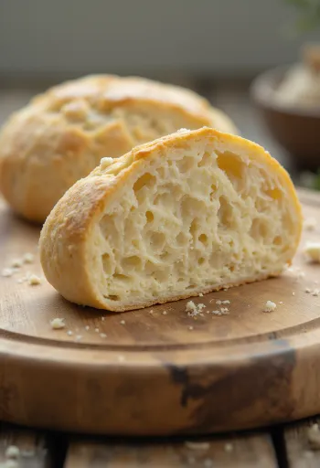 Levedura fresca e seca em pequena taça e tábua de corte, fundo claro