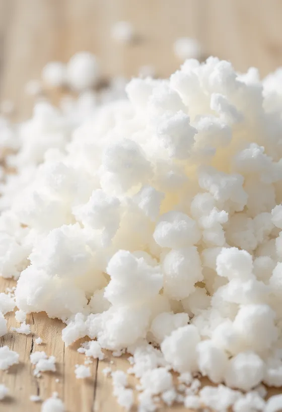 Eritritol cristalino branco em taça com colher