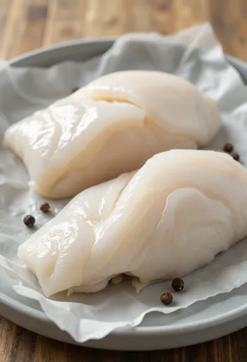 Filete de bacalhau do Pacífico preparado na cozinha