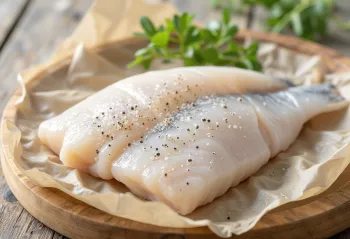 Filete de Arinca (Haddock) fresco sobre tábua