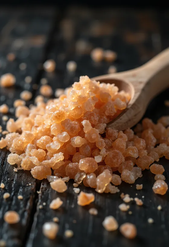 Sal fumado em frasco, cor castanha rica