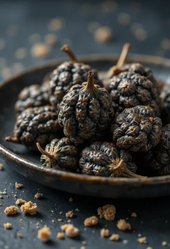 Espigas de pimenta longa sobre superfície de madeira