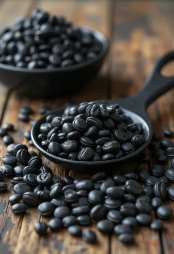 Sementes de girassol de casca preta amontoadas