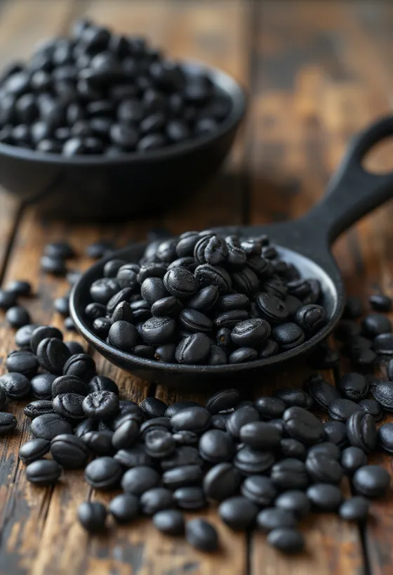 Sementes de girassol de casca preta amontoadas