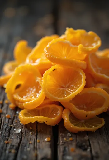 Casca de laranja fresca cortada em tiras numa taça, com ralador e mel