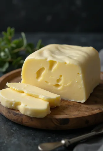 Manteiga fermentada em taça, com natas culturadas ao lado