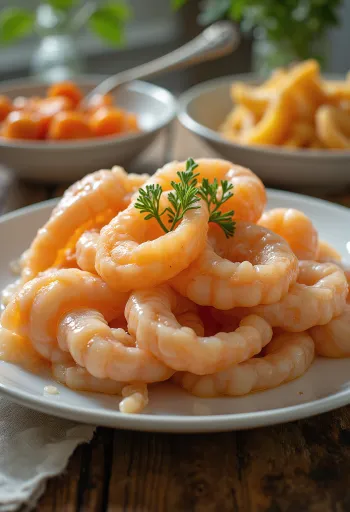 Carne de berbigão fresca no gelo com limão e salsa