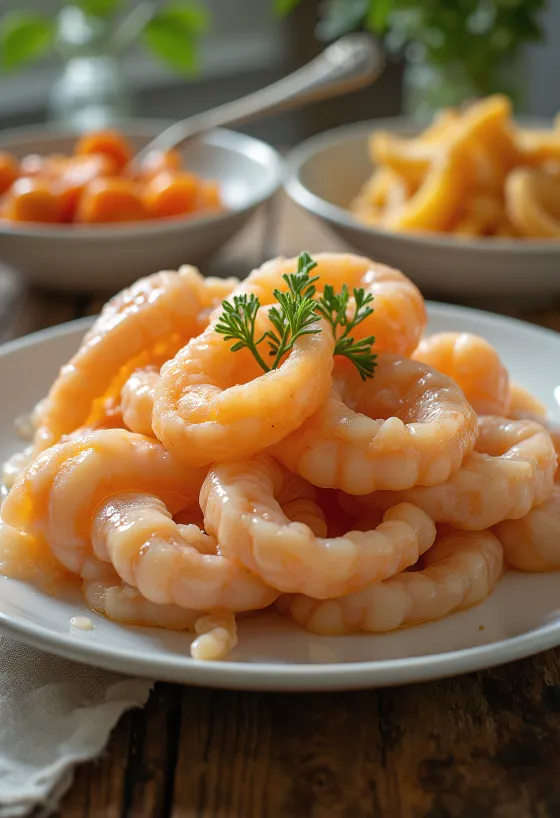 Carne de berbigão fresca no gelo com limão e salsa