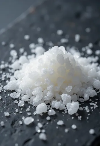 Dextrose em pó numa pequena tigela, com colher de pau