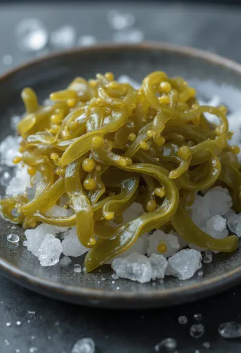 Alga Bodelha seca, com as características vesículas de ar.