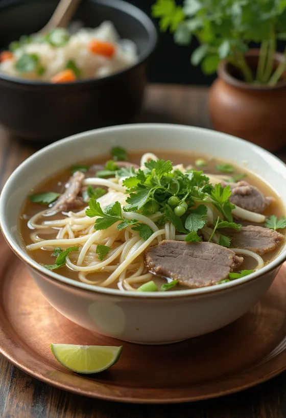 Pho Bo servido
