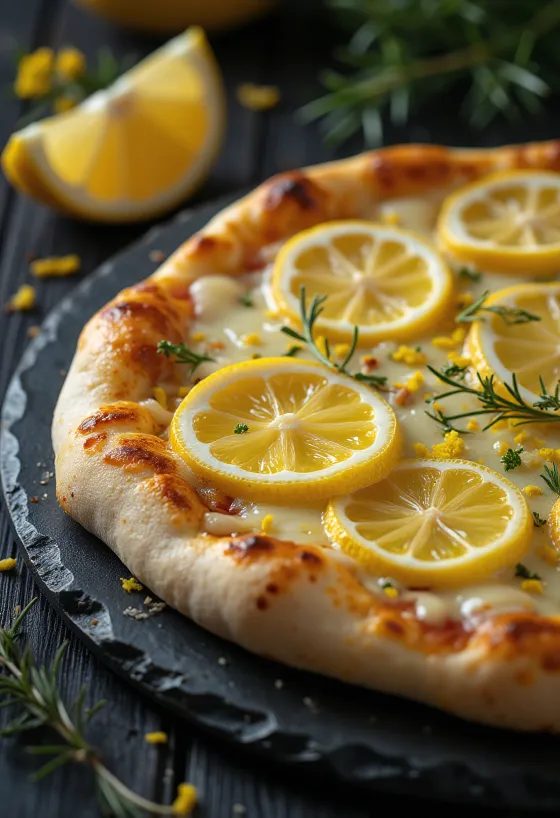 Pizza al Limone com sabor a limão