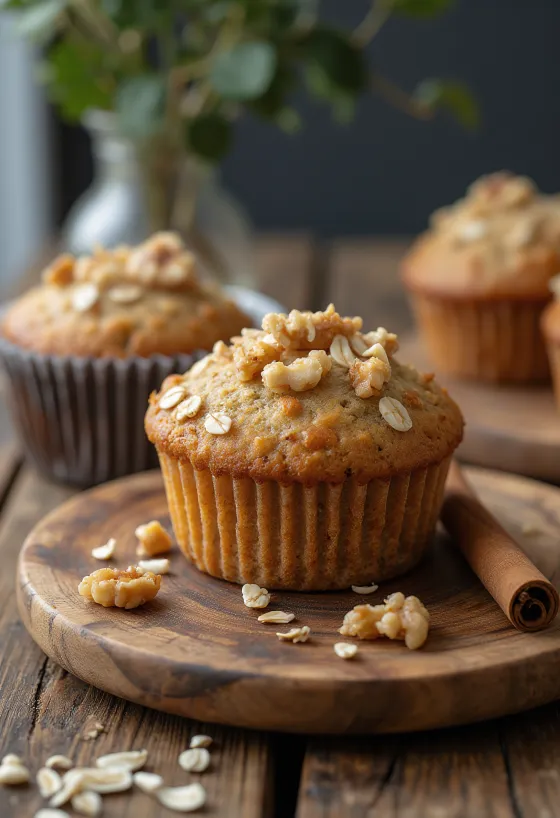 Cupcake vegano de canela acabado de fazer