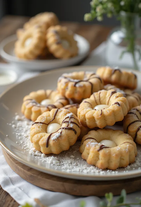 Bolachas de maçapão servidas num prato