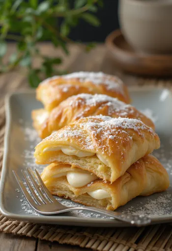 Bolo millefoglie italiano com massa folhada crocante e creme de baunilha