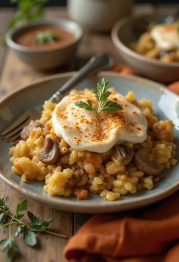 Couve-Lombarda Gratinada com Legumes Vegan servida