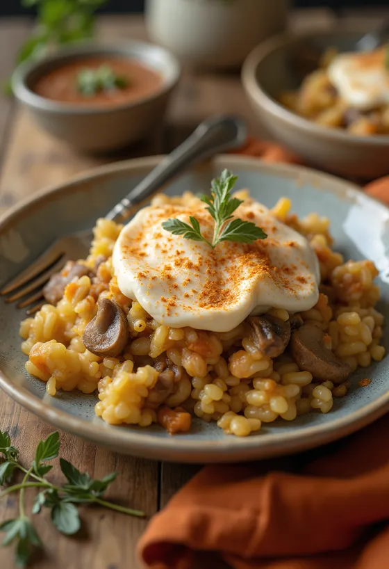 Couve-Lombarda Gratinada com Legumes Vegan servida