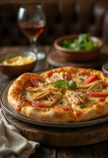 Pizza Nigérienne com frango e óleo de palma