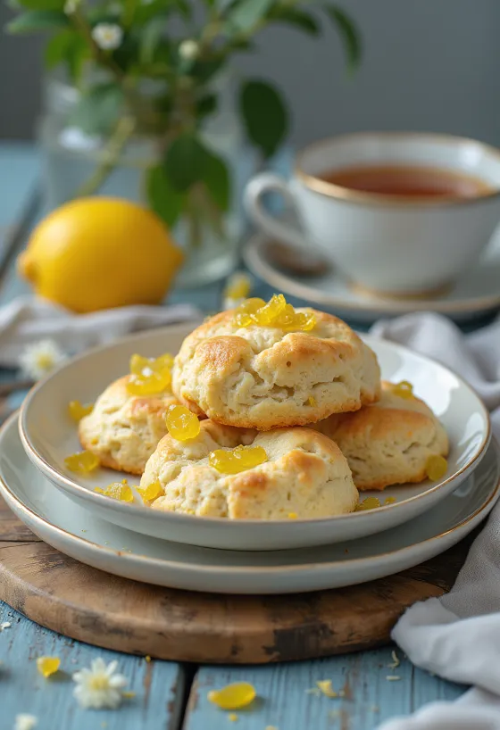Scone de limão confitado