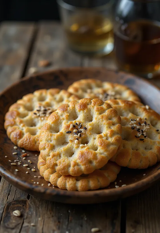 Pão estaladiço sueco knäckebröd acabado de fazer