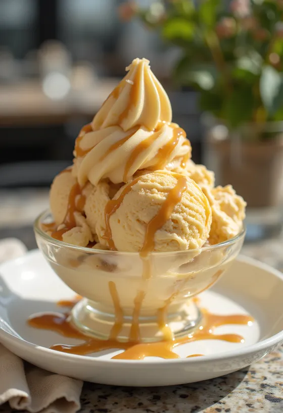Gelado Häagen-Dazs de Caramelo Salgado com molho de caramelo e sal marinho