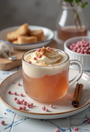 Sidra com pimenta rosa servida em copo