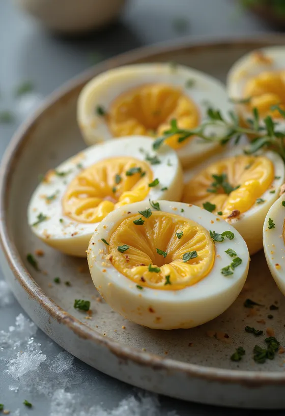 Beringela assada com alho servida