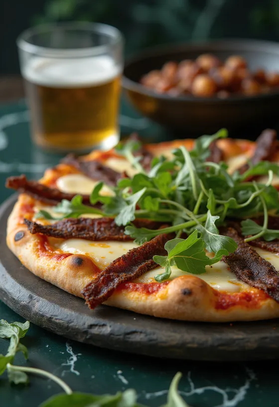 Pizza Sudafricana servida