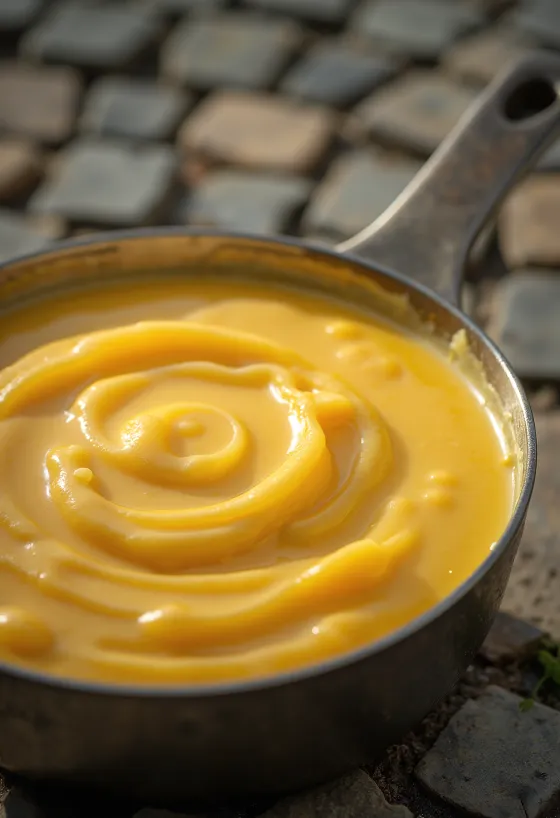 Molho de queijo cheddar rico e cremoso