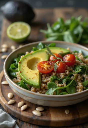 Buddha Bowl de Quinoa e Espinafres com Abacate
