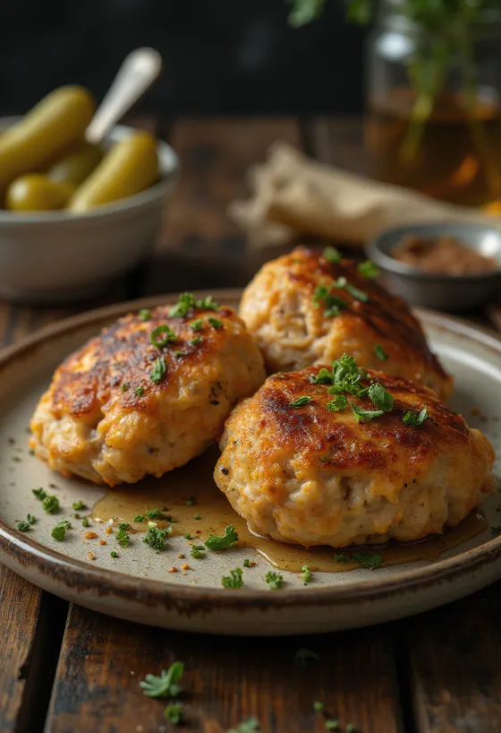 Hambúrgueres de peru servidos com salada fresca