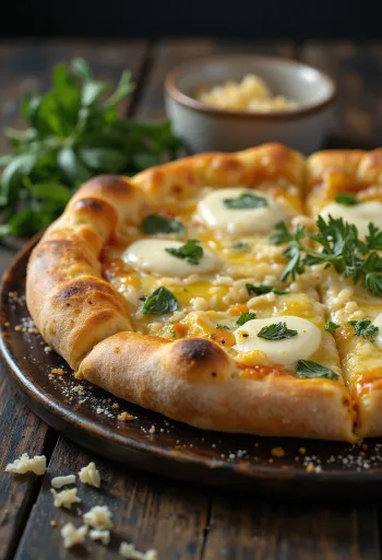 Pizza all’Aglio com alho e queijo