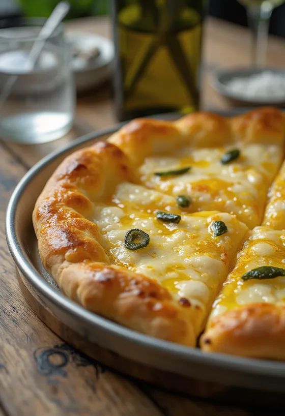 Pizza all’Olio com azeite virgem extra e ervas frescas