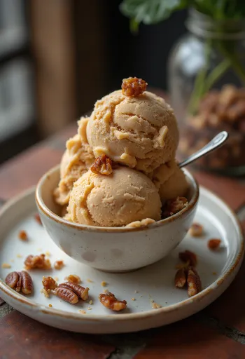 Gelado de Praliné servido