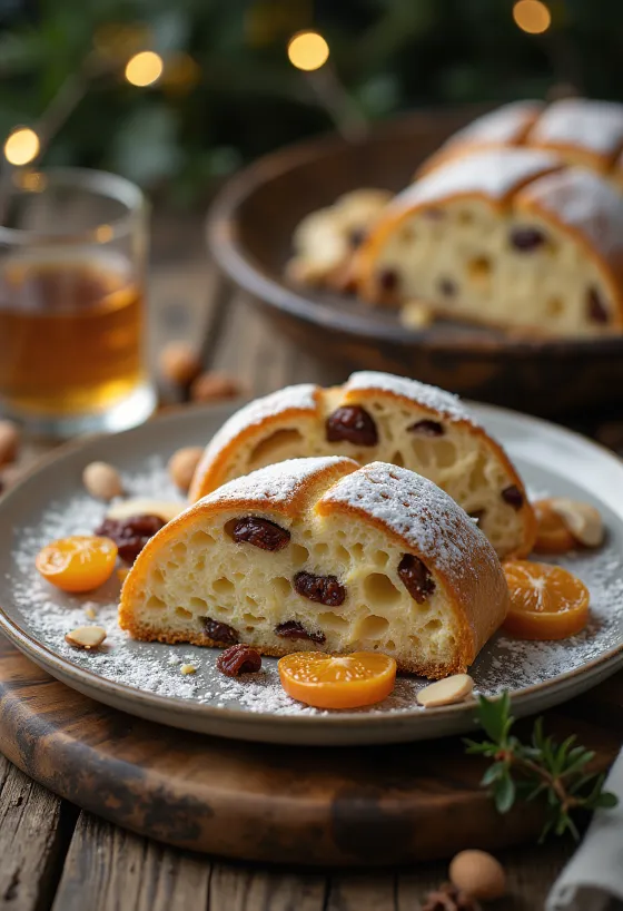 Stollen de Dresden Clássico servido