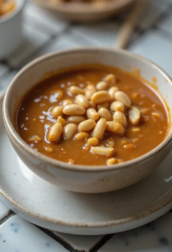 Molho de amendoim Satay servido com espetadas grelhadas