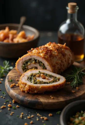 Porchetta da Sardenha, carne de porco tradicional italiana com pele estaladiça