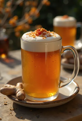 Sidra picante com especiarias servida em copo