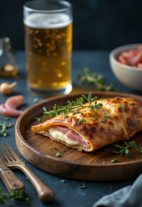 Calzone de Farinha de Trigo Sarraceno acabado de cozer