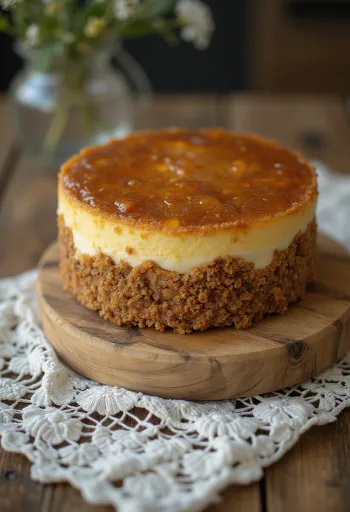 Bolo de mel decorado com nozes