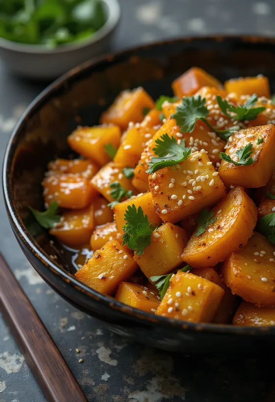 Wok de Abóbora com Tofu ao Caril