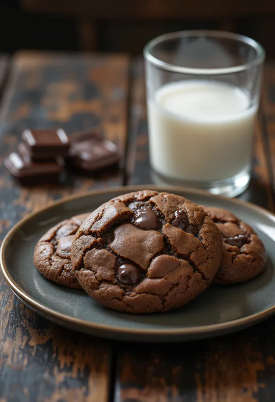 Bolacha de chocolate acabada de sair do forno