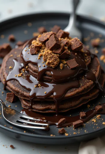Panquecas de chocolate escuro