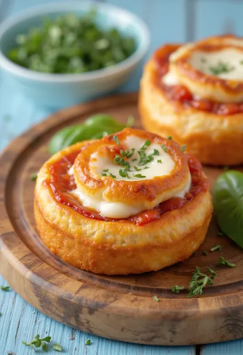 Donuts de rolo de pepperoni frescos
