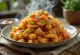 Tangsuyuk de legumes, com legumes frescos e molho rico de soja