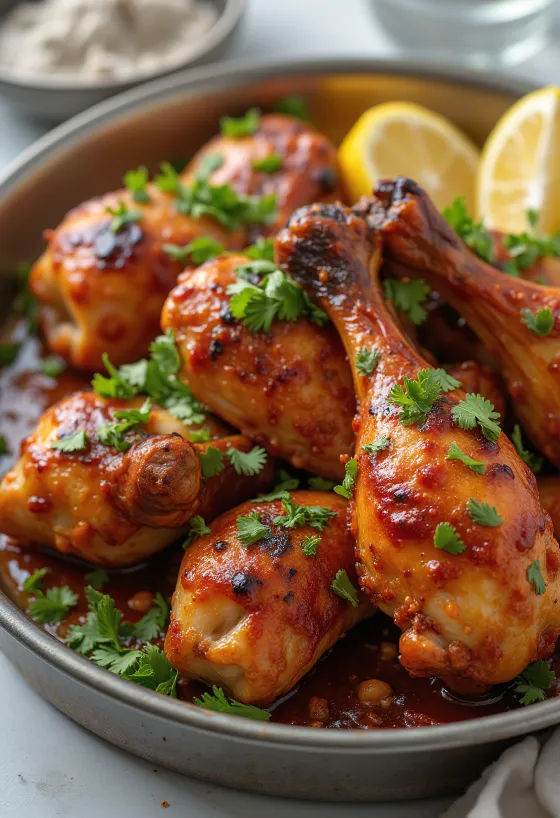 Frango tandoori servido com pão naan e salada