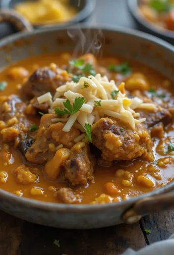 Caril de cabra servido com arroz