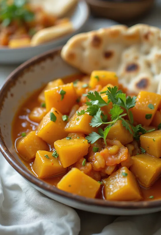 Prato indiano Tinda Masala, com vegetais condimentados