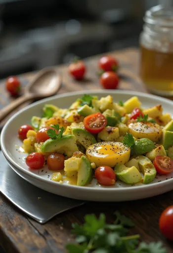 Salada de beringela com abacate